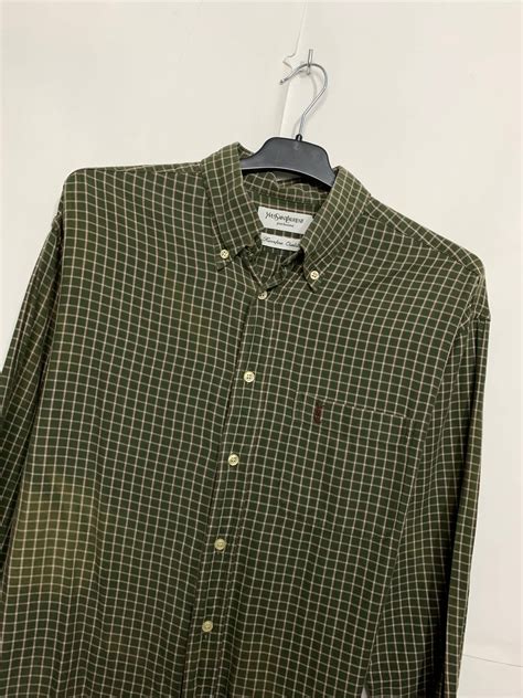 ysl flannel shirt|ysl men's loafers.